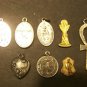 Assorted Vintage Charms Catholic, Cross, Heart, Cornucopia
