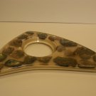 VINTAGE ASHTRAY & PEN HOLDER GOOGIE KIDNEY SHAPE W/ ABALONE SHELLS US MADE VINTAGE ASHTRAY & PEN HOLDER GOOGIE KIDNEY SHAPE W/ ABALONE SHELLS US MADE
