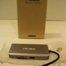 FALWEDI USB C HUB 10-IN-1 ETHERNET HDMI VGA 3 USB 3.0 SD/TF Card Reader +