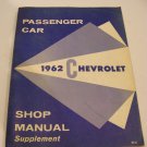 1962 CHEVROLET PASSENGER CAR SHOP MANUAL SUPPLEMENT BISCAYNE BEL AIR IMPALA