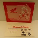 Honda 2000 CR80R CR80RB Expert Owner's Manual & Competition Handbook Honda 2000 CR80R CR80RB Expert Owner's Manual & Competition Handbook