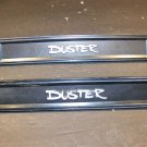 1970 71 72 PLYMOUTH DUSTER DOOR PANEL EMBLEMS OEM #3499375 PAIR 1970 71 72 PLYMOUTH DUSTER DOOR PANEL EMBLEMS OEM #3499375 PAIR