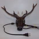 Vintage Deer Stag Buck Head Light Lamp Wall Hanging Sconce Made in China