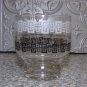 Vintage Libbey Glass Condiment Container Jar White Gold Black EUC