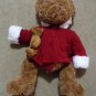 Holiday Plush Stuffed Brown Bear, Burgundy Sweater Blackhawk Marketing EUC