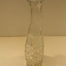 Anchor Hocking Wexford Clear Cut Glass Bud Vase w/ Label Vintage Made in USA