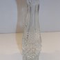 Anchor Hocking Wexford Clear Cut Glass Bud Vase w/ Label Vintage Made in USA