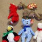 Ty Beanie Babies Asstd Rover Echo Whisper Toboggan Valentina Holiday Teddy x 3+