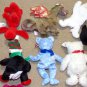 Ty Beanie Babies Asstd Rover Echo Whisper Toboggan Valentina Holiday Teddy x 3+