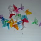 Ceramic Christmas Tree Butterfly Shaped Bulbs Lights Pegs Multi Color 24 ct