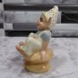 Pixie Elf Gnome Sitting on Mushroom Vintage Ceramic