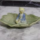 Wade Lucky Leprechaun Pot of Gold on Leaf Dish Shamrock Pottery Made in Ireland Wade Lucky Leprechaun Pot of Gold on Leaf Dish Shamrock Pottery Made in Ireland