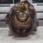 Large Glass Buddha Head Brown / Bronze Life size 11 1/4" Tall Tabletop Zen