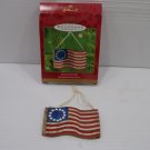 Hallmark Keepsake Ornament America for Me! Flag Christmas 4th of July Tree 2001