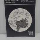 Chrysler Tech Guide 1.7 2.2 L Engine Performance Service Training Manual OEM Chrysler Tech Guide 1.7 2.2 L Engine Performance Service Training Manual OEM