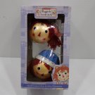 Vtg Kurt Adler Raggedy Ann & Andy Blown Glass Christmas Ornament Hand Painted Vtg Kurt Adler Raggedy Ann & Andy Blown Glass Christmas Ornament Hand Painted