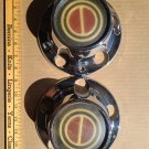 Metal Ford F150 Bronco Center Caps Pair Solid Chrome 5 Lug 7 1/8" NMP