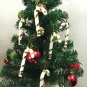 Xmas Tree Red White Christmas Crutch 7cm Plastic Hanging Ornaments Party Decoration