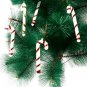 Xmas Tree Red White Christmas Crutch 7cm Plastic Hanging Ornaments Party Decoration