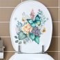 Butterfly Flowers Bathroom Toilet Wall Sticker Self-Adhesive Waterproof Removable Decorations