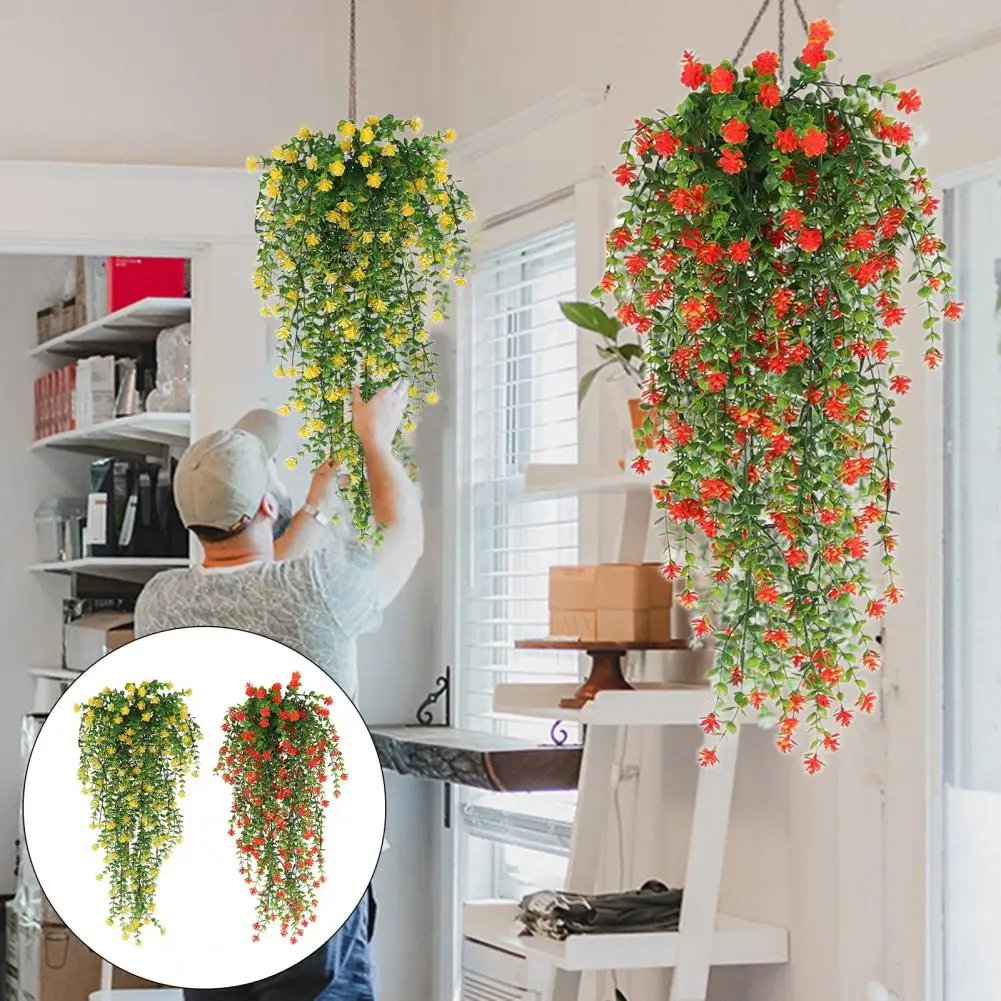 Wall Hanging Flower Decor Flowers Realistic Artificial Home Wedding for Indoor
