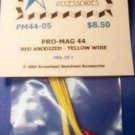 Pro-Mag 44 / Red Anodized ~ Yellow Wire (Pkg. Of 2) Pro-Mag 44 / Red Anodized ~ Yellow Wire (Pkg. Of 2)