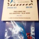 Pro-Mag 44 / Red Anodized ~ Blue Wire (Pkg. Of 2) Pro-Mag 44 / Red Anodized ~ Blue Wire (Pkg. Of 2)