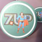 Superman Super man Hero set of 4 7up seven up 1970's drink coasters