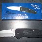 Black Delta Ranger Locking Tactical 4 3/4 " Closed Flying Falcon Collectible Collector Knife