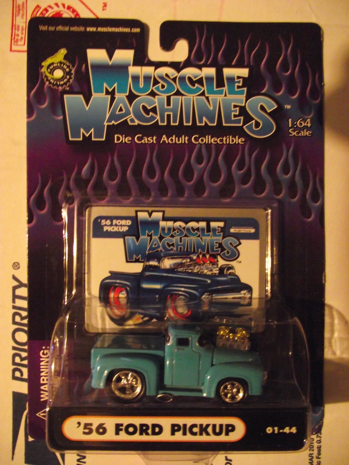 Muscle Machines 56 1956 Light Blue Hotrod Ford Pickup Truck Sweet Color! Cool