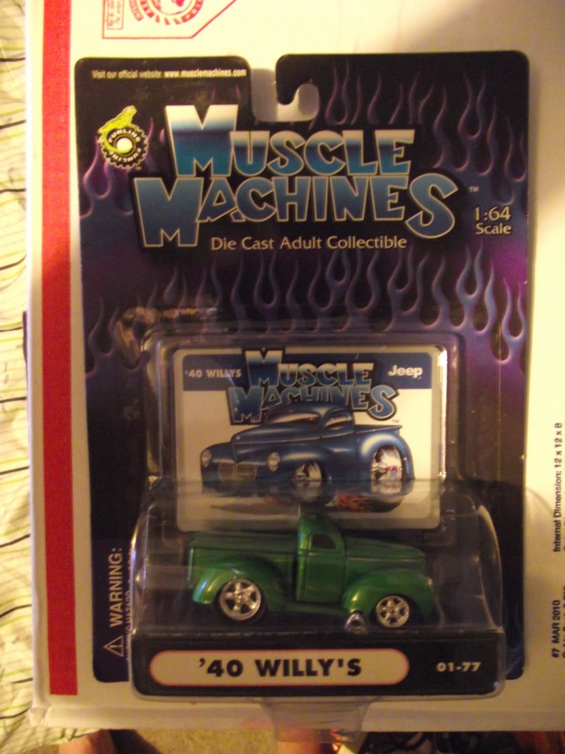 Muscle Machines 40 1940 Green Machine Willys Willy Hotrod Truck Die Cast Cool!