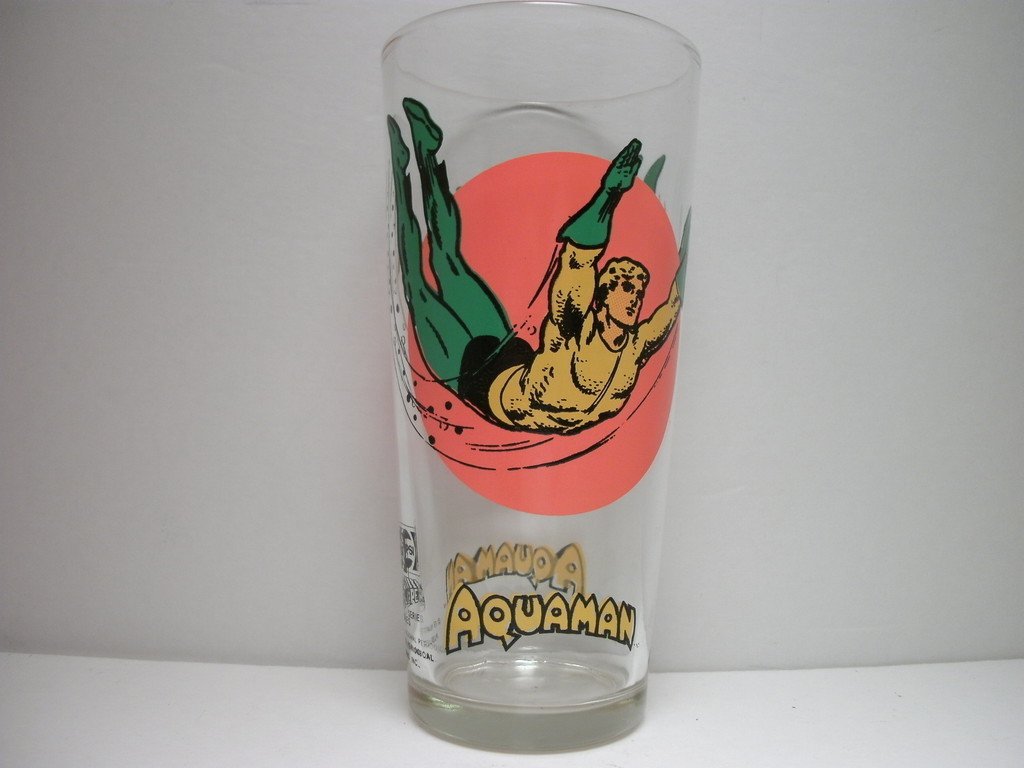 Aquaman 1976 Pepsi Collectors Moon Series Super Hero NPP Glass