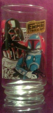 Star Wars Darth Vader ESB Button Bottom Thin Decal Bk Glass HTF HOLY GRAIL