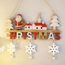 Wooden Christmas Pendants Door Wall  Decor cristmas Tree Hanging Ornaments For Home.