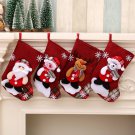 Christmas Stockings Socks Santa Snowman Hanging  Christmas Decor for Home  Navidad Candy Gift Bags
