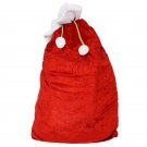 Christmas Large Santa Claus Bags with Drawstring Cord Velvet Santa's Present Toys Decoration