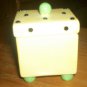 *~NIB Pretty Yellow Trinket Box w/ Blk Rhinestones -FREE Ship