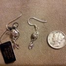 *~New Sterling Silver floral dangle earrings
