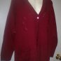 *~NWT Vintage TC Fashion Deep Red Embellished Sweater sz L