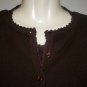 *~NWOT Vintage JENNY Brown 2 PC embellished Top sz sz L