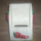 *~NIB Resin Chili Peppers Cell Phone Holder By Figi