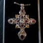 *~New Pretty Devotions Silver Plated Rhinestones Cross Necklace