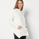 AnyBody Fleeced Back French Terry Poncho Top (Cream, XX-Small) A461061