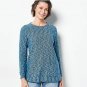 LOGO by Lori Goldstein Marled Sweater with Pocket (Blue Depths, Small) A474800