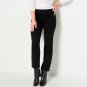 LOGO by Lori Goldstein Knit Straight Leg Jeans (Black, Plus Petite 30) A467658