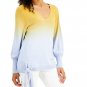 Willow Drive Dip-Dye Tie-Hem Top GoldSoft Blue Combo S
