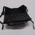 Quilted Car Seat Leather Storage Net (Black)