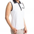 KINONA White & Black Trim Sun Seeker Sleeveless Top S