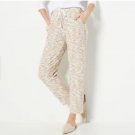 Susan Graver Lifestyle Heather Brushed Rib Knit Pant (Toffee, XX-Small) A468690