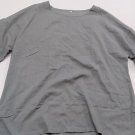 It's So Hip! Women's Woven Hem Cotton See Through Top (Ashen, 3XL)7WOFYW7H